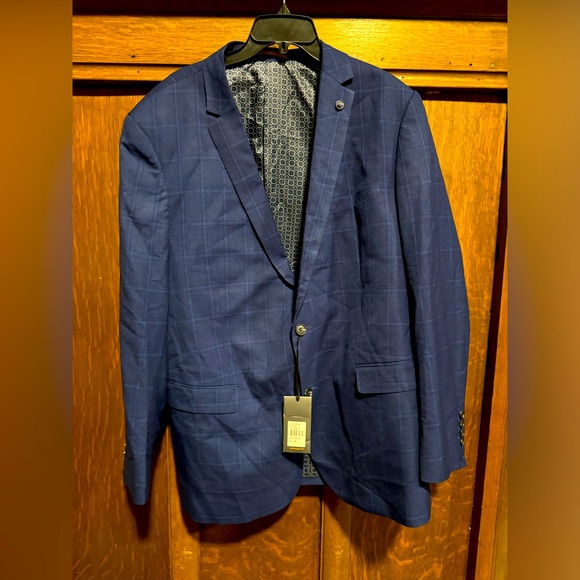 Johnny Bigg Marine Gianni Check 2B Suit Jacket Blazer, NEW, 46, 48 - Picture 1 of 8
